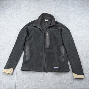 Patagonia R2 Fleece Jacket Women XL Waffle Thermal Hiking Outdoors Utility Black